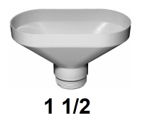 Приемная воронка овальная , выход 1 1/2" BAP0106 TIM