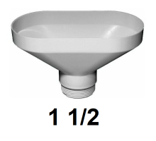 Приемная воронка овальная , выход 1 1/2" BAP0106 TIM