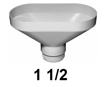 Приемная воронка овальная , выход 1 1/2" BAP0106 TIM