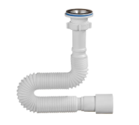 Сифон умыв гофр 1 1/4"x40/50 L=1250мм нерж/сетка Орио А-3014