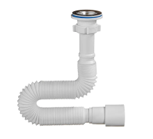 Сифон умыв гофр 1 1/4"x40/50 L=1250мм нерж/сетка Орио А-3014