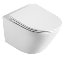 Унитаз подвесной безободковый (торнадо) D&K Rhein.Bach 500*360*350мм,сиденье микролифт,бел DT1476516