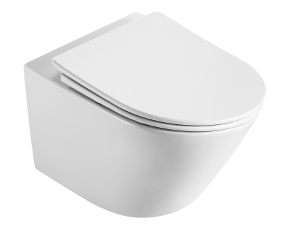 Унитаз подвесной безободковый (торнадо) D&K Rhein.Bach 500*360*350мм,сиденье микролифт,бел DT1476516