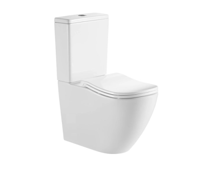 Унитаз-компакт безободковый (торнадо) DQ Munchen 675*390*860мм сиденье микролифт, белый DT1567516 