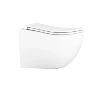 Унитаз подвесной безободковый (торнадо) DQ Schille 570*430*360мм, сиденье микролифт, белый DT1466516