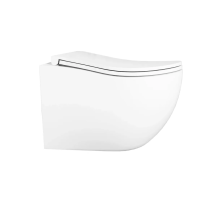 Унитаз подвесной безободковый (торнадо) DQ Schille 570*430*360мм, сиденье микролифт, белый DT1466516