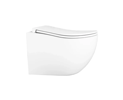 Унитаз подвесной безободковый (торнадо) DQ Schille 570*430*360мм, сиденье микролифт, белый DT1466516