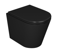 Унитаз подвесной безободковый D&K Venice DT1026025, 515*355*365мм, сиденье микролифт, черный