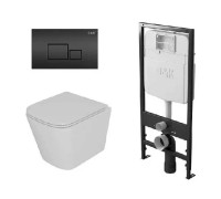 Комплект Унитаз+Инсталляция D&K Berlin DT1436016, 490*340*350мм, сиденье микролифт, белы