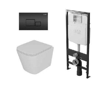 Комплект Унитаз+Инсталляция D&K Berlin DT1436016, 490*340*350мм, сиденье микролифт, белы