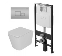 Комплект Унитаз+Инсталляция D&K Quadro 530*360*365мм,сиденье микролифт, белый (DS1511603)