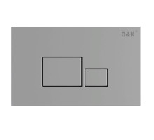 Клавиша смыва D&K Quadro DB1519002, универсальная, матовый хром