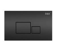 Клавиша смыва D&K Quadro DB1519025, универсальная, ЧЁРНАЯ