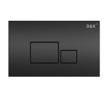 Клавиша смыва D&K Quadro DB1519025, универсальная, ЧЁРНАЯ