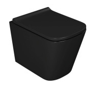 Унитаз подвесной безободковый D&K Berlin DT1436025, 490*340*350мм, сиденье микролифт, черный