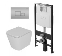 Комплект Унитаз+Инсталляция D&K DI8055119+Клавиша смыва D&K Quadro DB1519002 (DS1431604)