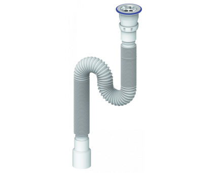 Сифон гофрированный 800мм 1 1/2" d40 (D220)