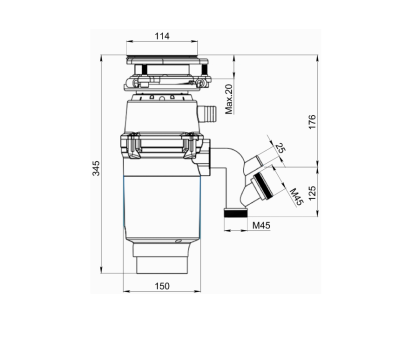 Измельчитель пищевых отходов Granula R600