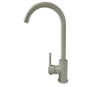 Смеситель для кухни I-TECH, ALTAIR 51, однорычажный, белый камень, гайка								