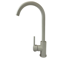 Смеситель для кухни I-TECH, ALTAIR 51, однорычажный, белый камень, гайка								