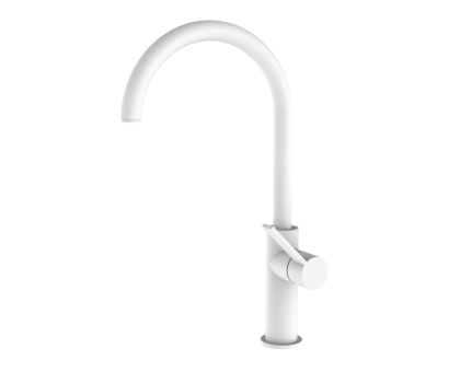 Смеситель Zipponi для кухни с поворотным Pизливом, БЕЛЫЙ матовый 17813DD-Z01 