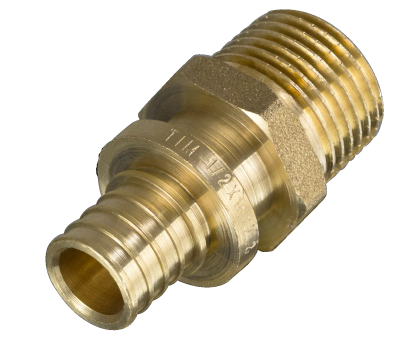 Муфта аксиальная латунная с наружной резьбой 1/2"х20 (2,8) HS2002M TIM