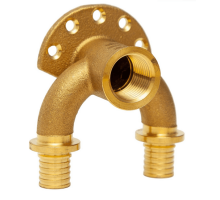 Двойное настенное колено, латунь, 16(2,2)х1/2х16 (2,2) H-ZU1602F ZEISSLER