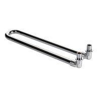 Угольник радиаторный с хромированной латунной трубкой,сдвоенный 16 (2,2)х 15 мм,30 см HU1616-30 TIM