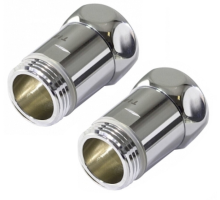 Прямое соединение для полотенцесушителя (хром) с накидной гайкой 1"х1/2" ВН-НР K6-SFM042 TIM