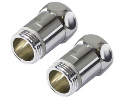 Прямое соединение для полотенцесушителя (хром) с накидной гайкой 1"х1/2" ВН-НР K6-SFM042 TIM