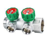 Коллектор с регул. вентилями и выходами стандарта Евроконус 1"х3/4"EK-2выхода MR-04N-2E TIM 