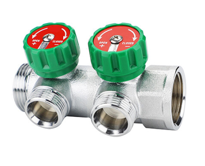 Коллектор с регул. вентилями и выходами стандарта Евроконус 1"х3/4"EK-2выхода MR-04N-2E TIM 