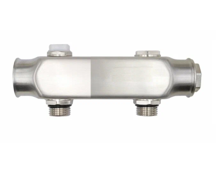 Коллектор из нерж стали с межосевым расстоянием выходов 100 мм. 1"х1/2"-2 выхода ZSc.404.060402S