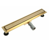 Душевой трап (защита от запаха: сухой+гидрозатвор) глянцевое золото 70х600мм BAD486002GP TIM