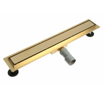 Душевой трап (защита от запаха: сухой+гидрозатвор) глянцевое золото 70х600мм BAD486002GP TIM