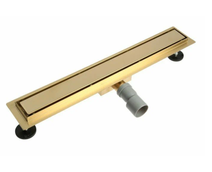 Душевой трап (защита от запаха: сухой+гидрозатвор) глянцевое золото 70х800мм BAD488002GP TIM 