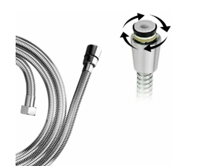 Шланг для душа с двойными замками, с армированной резиной в оплетке 1/2" -175см LUX CM175-3 LuxTIM 