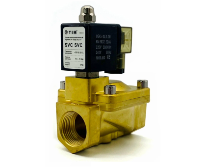 Клапан электромагнитный (нормально закрытый) 220В 0.3-16BAR G3/4" SVC-0103 TIM