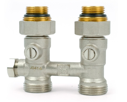 Узел прямой НВ EK радиаторный со встроенными кранами и байпасом 1/2*3/4Е RB604.03 TIM