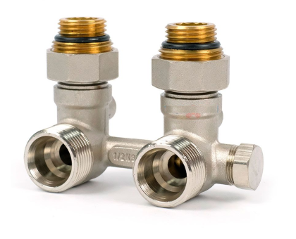 Узел угловой НВ EK радиаторный со встроенными кранами и байпасом 1/2*3/4Е RB603.03 TIM