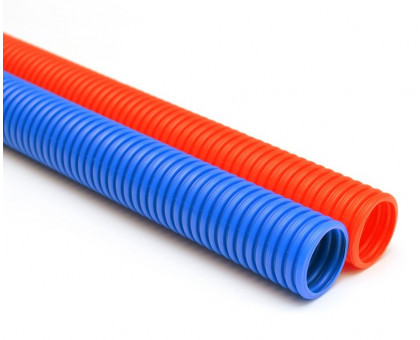 Труба Гофрированная CorrugatedPipe 24mm 50m (Blue) VALFEX нар 28 мм (ТОЛЬКО БУХТОЙ 50 М)