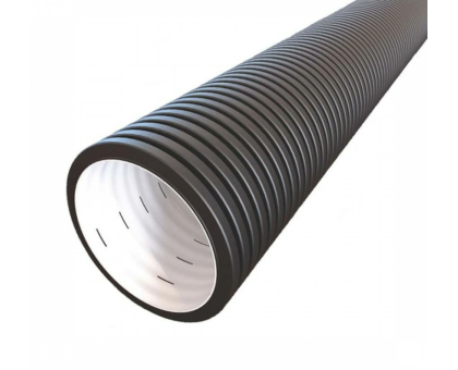 Труба двухслойная гофр. с раструбом SN8 DN/OD 500/415 ГОСТ Р 54475-2011 ( 5,6м ) перфорированная