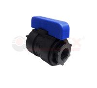 Кран шаровой компрессионный ПНД ВН/ВН резьба разборный 1"-3/4" Ду26 (Valfex)								