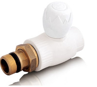 Кран прямой для отопления PPR НР 20х1/2 тип 2 (шар из PPSU) "BLUE OCEAN"