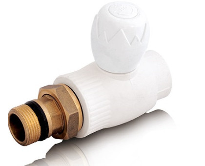 Кран прямой для отопления PPR НР 20х1/2 тип 1 (шар латунь) "BLUE OCEAN"