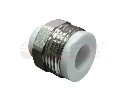 Штуцер НР 20x3/4" (Valfex) БЕЛЫЙ Штуцер НР 20x3/4" (Valfex) БЕЛЫЙ