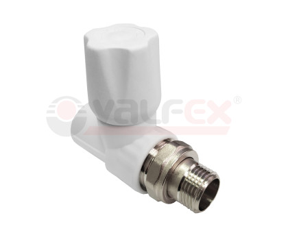Вентиль для радиатора прямой 20х1/2" (Valfex) БЕЛЫЙ 						