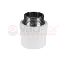 Муфта переходная с наружной резьбой 20 x 1/2" (Valfex) БЕЛАЯ