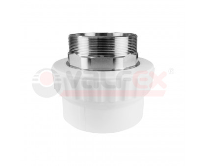 Муфта переходная с наружной резьбой 32 х 1 1/4" под ключ (Valfex) БЕЛАЯ