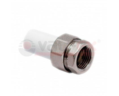 Муфта комб.разъём.(американка) трубная с внутренней резьбой 25х1/2" (Valfex) БЕЛАЯ